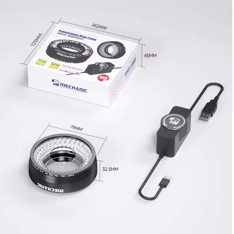 LAMPU MICROSCOPE MECHANIC LS720 POLARIZED LED RING LIGHT LAMP ORIGINAL